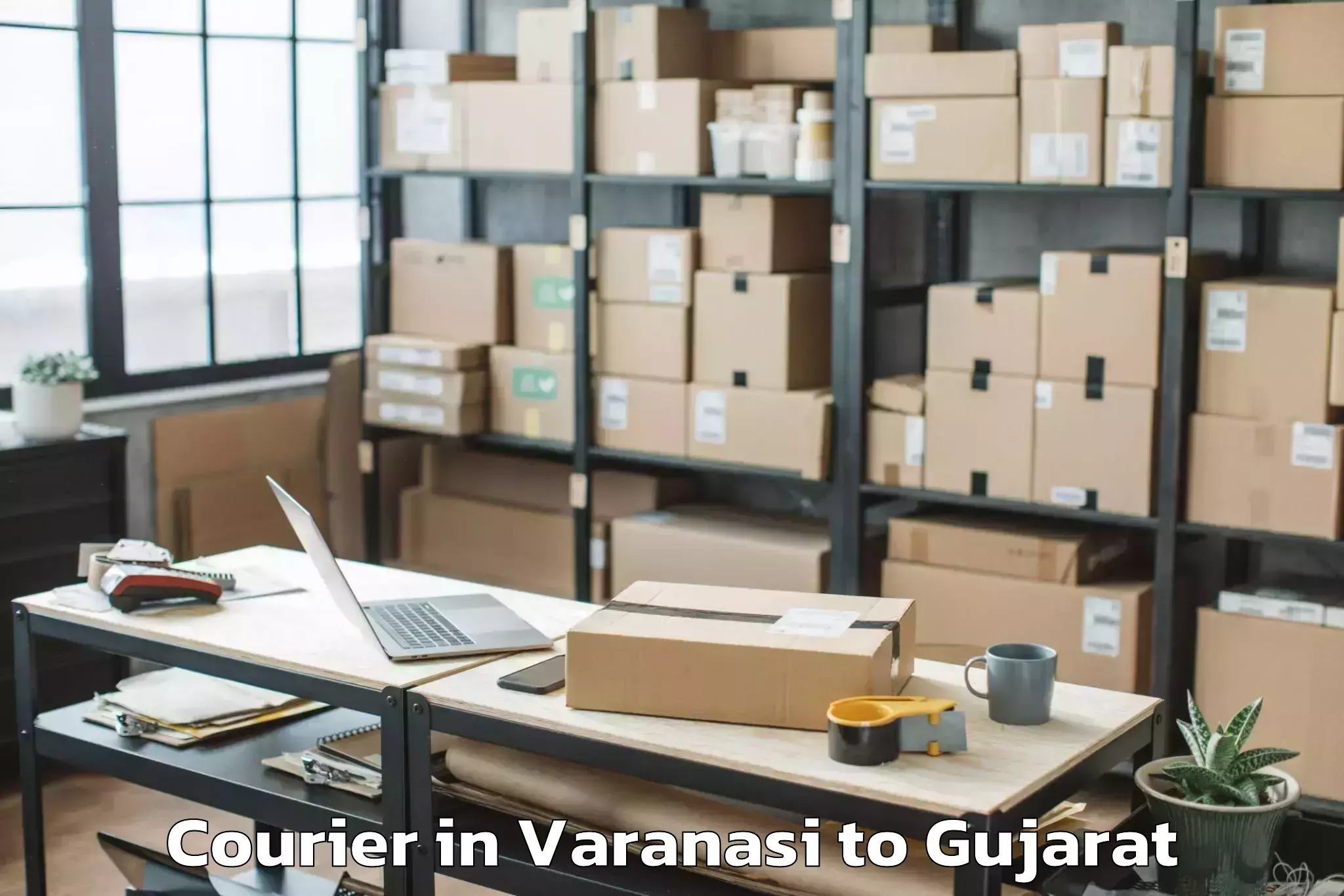 Trusted Varanasi to Jhalod Courier